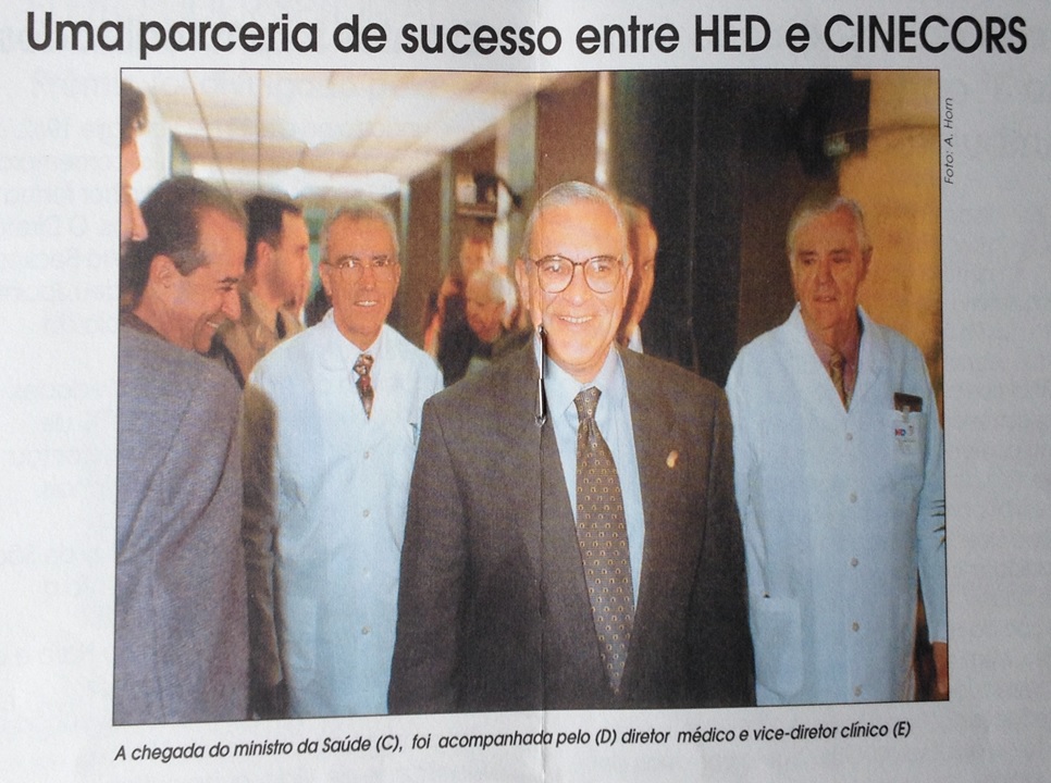 Ministro da saúde, Dr. Carlos Cesar Albuquerque, participando da cerimônia de inauguração da CINECORS no HED..